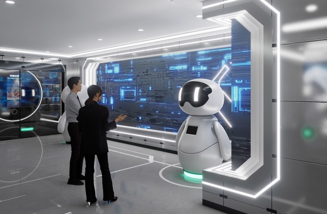 君逸数码AI智慧领域科技公司展厅设计